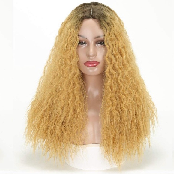 ✨Zukav 16” Ombré  2tone CURLY MIDDLE PART WIG *NWT main image 6